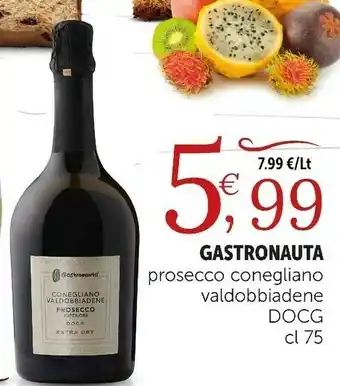 Deco Supermercati Gastronauta prosecco conegliano valdobbiadene docg 750 ml offerta