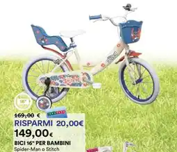 Coop BICI 16 PER BAMBINI offerta