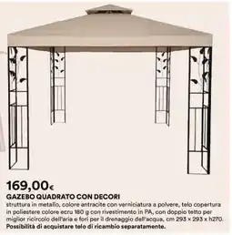 Coop GAZEBO QUADRATO CON DECORI offerta