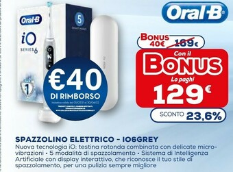 Euronics Spazzolino elettrico oral b offerta