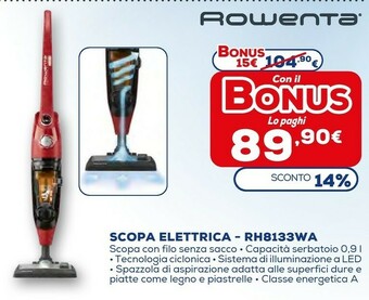 Euronics Scopa elettrica offerta