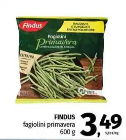 Pam FINDUS fagiolini primavera offerta