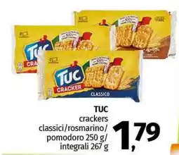 Pam TUC crackers classici/rosmarino/ pomodoro/ integrali offerta