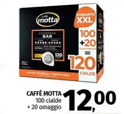 Pam CAFFÈ MOTTA 100 cialde + 20 omaggio offerta