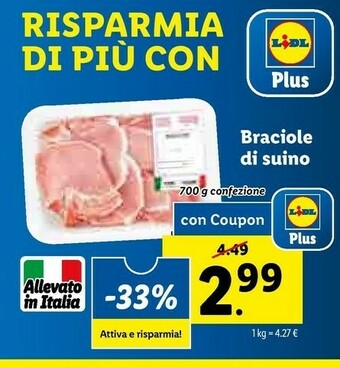 Lidl Braciole di suino offerta