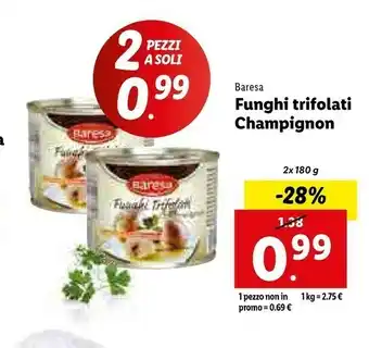 Lidl Funghi trifolati champignon offerta