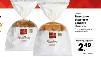 Lidl Panettone classico 850 g offerta