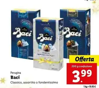 Lidl Baci fondentissimo 70% 200 g(ml) offerta