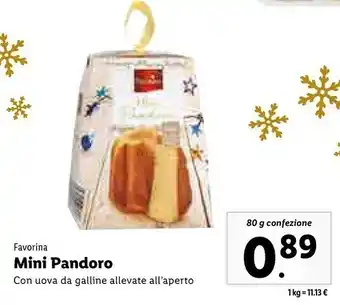 Lidl Mini pandoro 80 g offerta