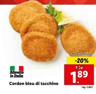 Lidl Cordon bleu di tacchino 490 g offerta