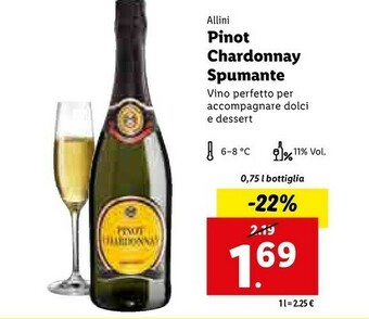 Lidl Pinot chardonnay spumante offerta