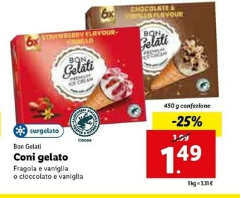Lidl Bon gelati coni gelato offerta