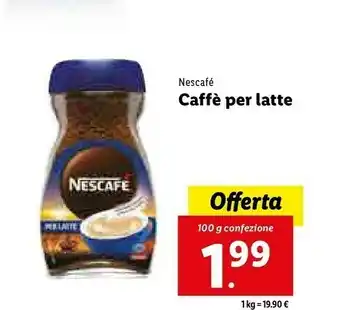 Lidl Caffè per latte offerta