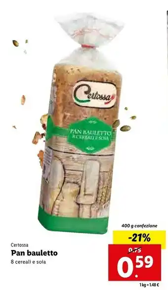 Lidl Pan bauletto 8 cereali e soia 400 g(ml) offerta