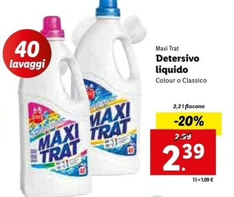 Lidl Maxi trat detersivo liquido offerta