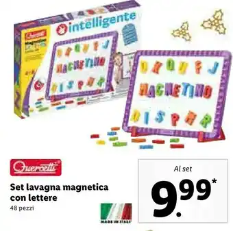 Set lavagna magnetica con lettere
