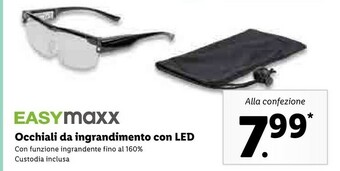 Easymaxx occhiali da ingrandimento con led