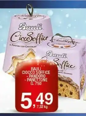 Ok Sigma Il panettone cioco soffice glassa al cacao con uvetta e gocce di cioccolato 750 g(ml) offerta