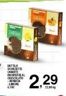 Ok Sigma Delicious scorzette candite ricoperte al cioccolato - arancia - limone g 100 offerta