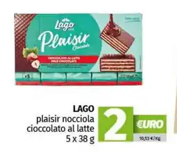 Pam LAGO plaisir nocciola cioccolato al latte offerta