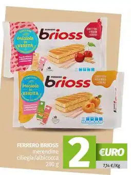 Pam FERRERO BRIOSS merendine ciliegia/albicocca offerta