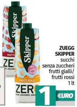 Pam ZUEGG SKIPPER succhi senza zuccheri frutti gialli/ frutti rossi offerta