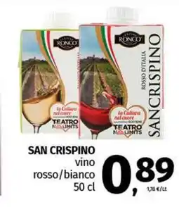 Pam SANCRISPINO vino rosso/bianco offerta