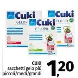 Pam CUKI sacchetti gelo più piccoli/medi/grandi offerta