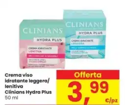 Interspar Crema viso idratante leggera/ lenitiva Clinians Hydra Plus offerta