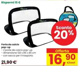 Interspar Porta da calcio pop-up offerta