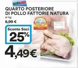 Coop Quarto Posteriore di Pollo Fattorie Natura offerta