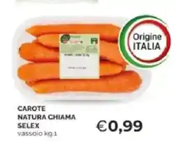 Mercatò Carote natura chiama SELEX vassoio offerta