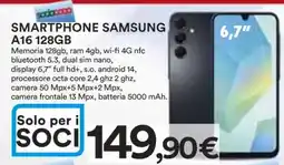 Coop SMARTPHONE SAMSUNG A16 128GB offerta