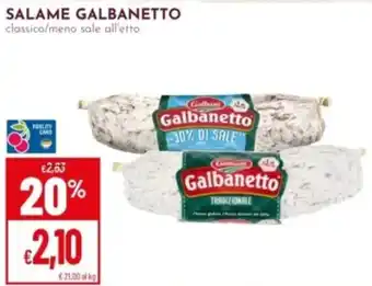 Pan Salame galbanetto offerta