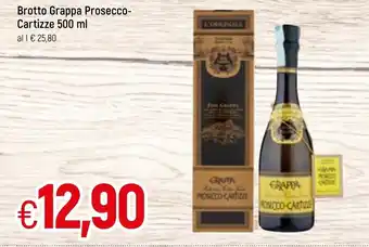 Famila Brotto Grappa Prosecco-Cartizze 500ml offerta