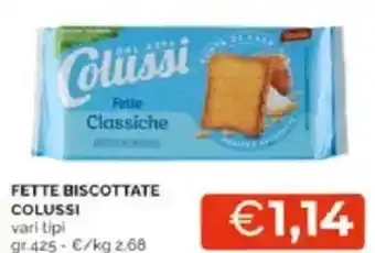 Mercatò Fette biscottate COLUSSI offerta