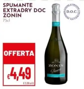 Pan Spumante extradry doc ZONIN offerta