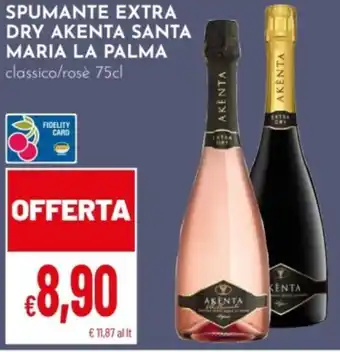 Pan Spumante extra dry akenta santa MARIA LA PALMA offerta