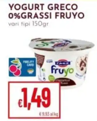 Pan Yogurt greco 0%grassi FRUYO offerta