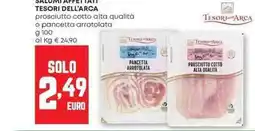 Pam Salumi affettati tesori dell'arca prosciutto cotto alta qualità o pancetta arrotolata offerta