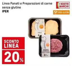 Iper La Grande Linea Panati e Preparazioni di carne senza glutine IPER offerta