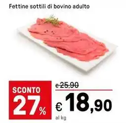 Iper La Grande Fettine sottili di bovino adulto offerta