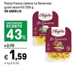 Pasta fresca ripiena Le Generose gusti assortiti DE ANGELIS
