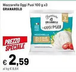 Iper La Grande Mozzarella Oggi Puoi GRANAROLO offerta