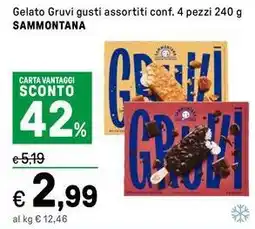 Iper La Grande Gelato Gruvi gusti assortiti SAMMONTANA offerta