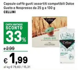 Iper La Grande Capsule caffè gusti assortiti compatibili Dolce Gusto e Nespresso CELLINI offerta