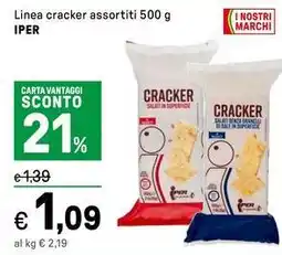Iper La Grande Linea cracker assortiti IPER offerta