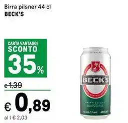 Iper La Grande Birra pilsner BECK'S offerta