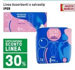 Iper La Grande Linea Assorbenti o salvaslip IPER offerta