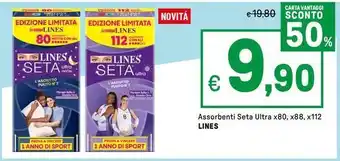 Iper La Grande Assorbenti Seta Ultra x80, x88, x112 LINES offerta